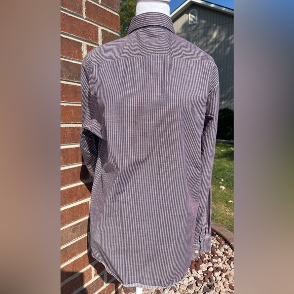 Ted Baker Men’s Blue Red Button Down Long Sleeve Business Casual Shirt Size 4 - Picture 2 of 10